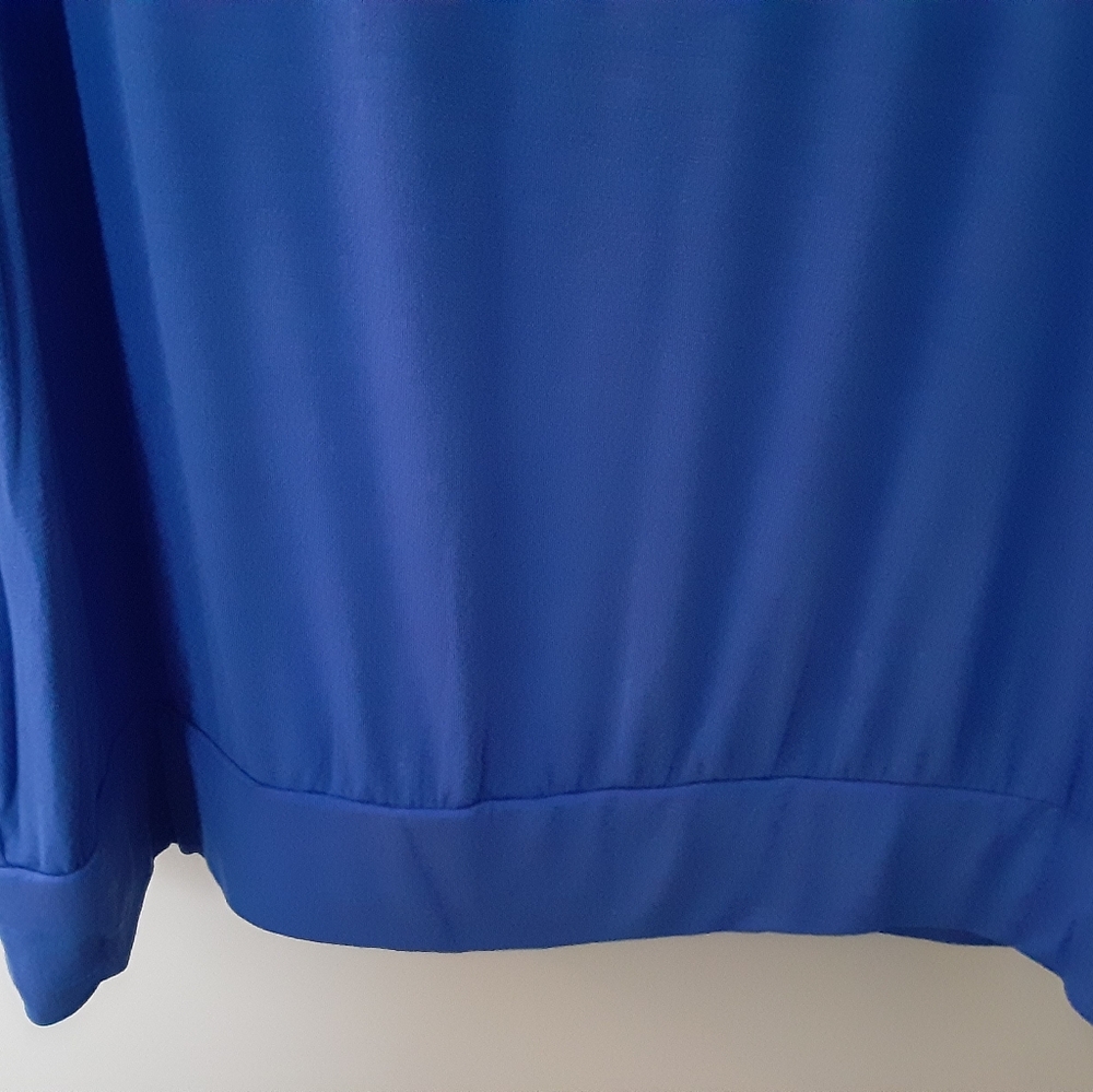 Lane Bryant Blue Ruffle Tank - Picture 3 of 4